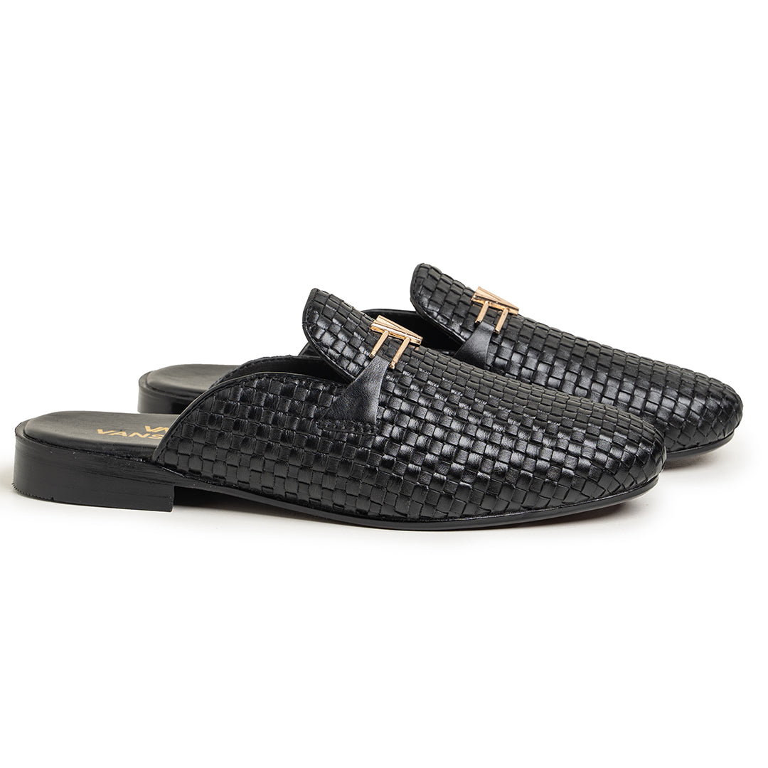 BLACK NITTING MULES V