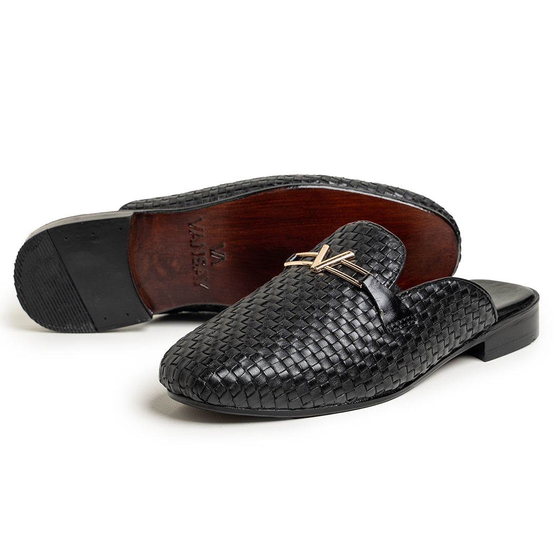 BLACK NITTING MULES V