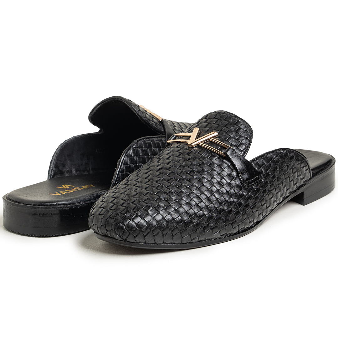 BLACK NITTING MULES V