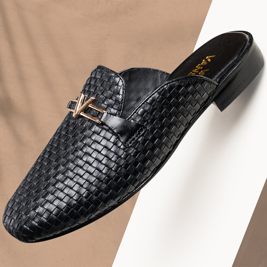 BLACK NITTING MULES V